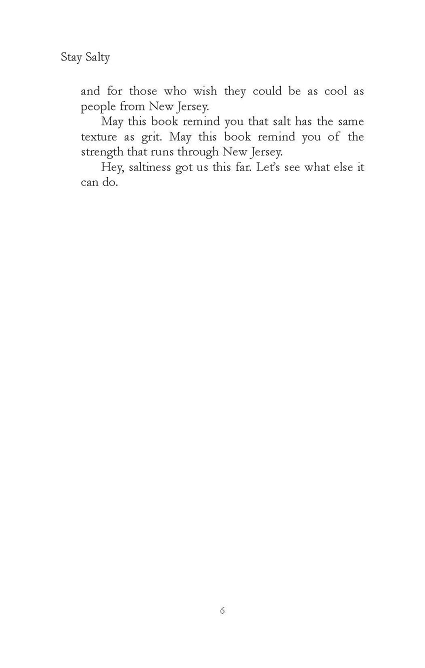 Stay Salty: Life in the Garden State