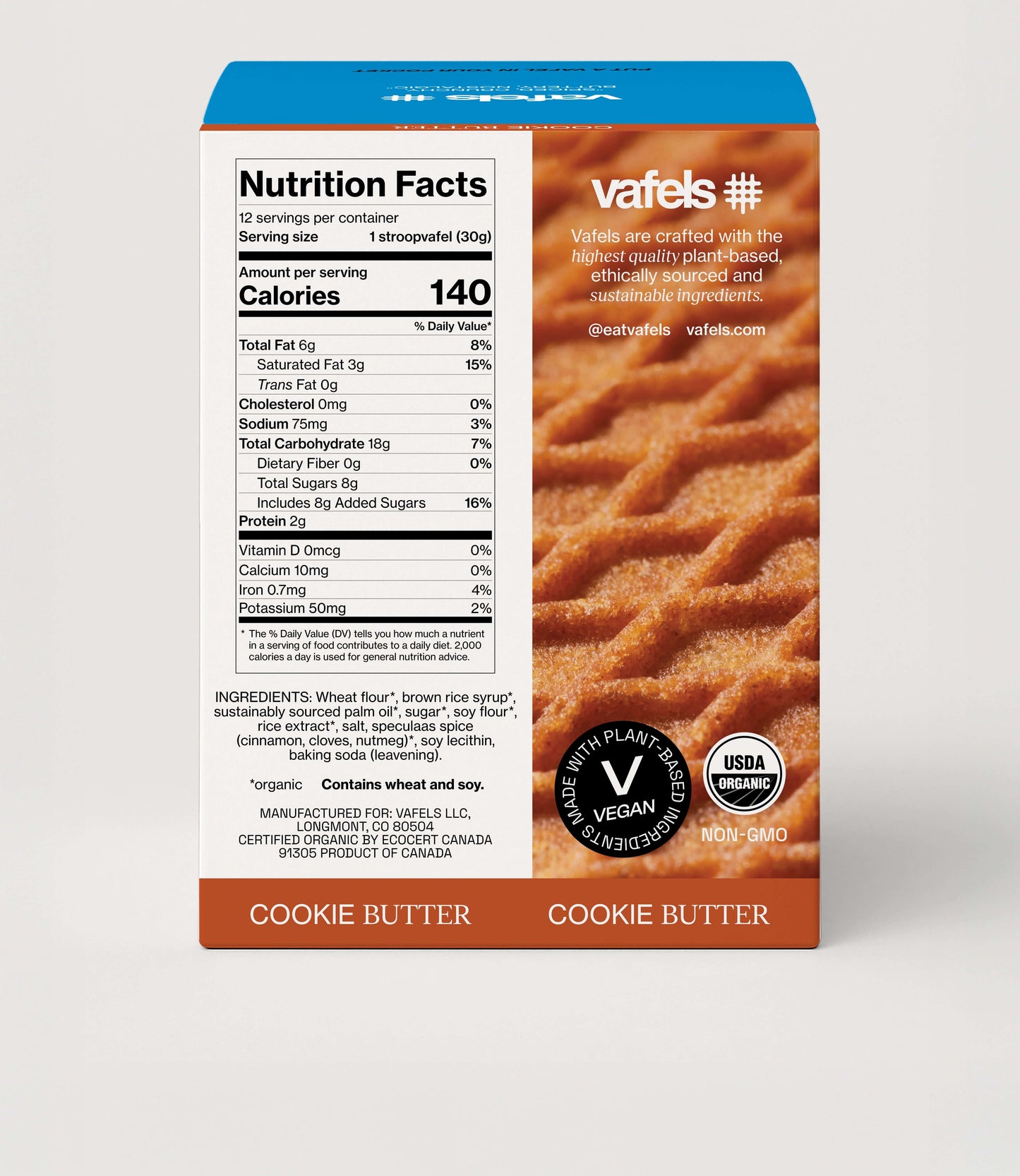 Cookie Butter (Speculoos) Stroopvafels - Box of 12 - New Blue Packaging!!