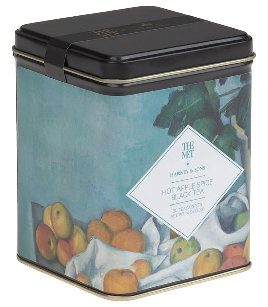 Té negro picante de manzana y especias, lata de 20 bolsitas