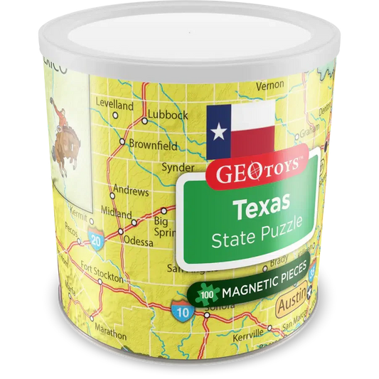 Texas State 100 Piece Magnetic Jigsaw Puzzle Geotoys