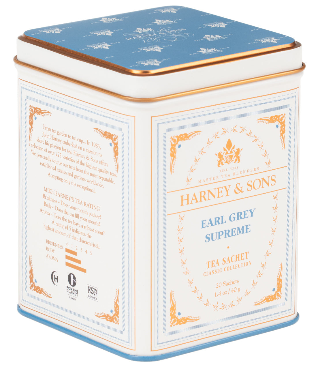 Earl Grey Supreme, lata clásica de 20 sobres