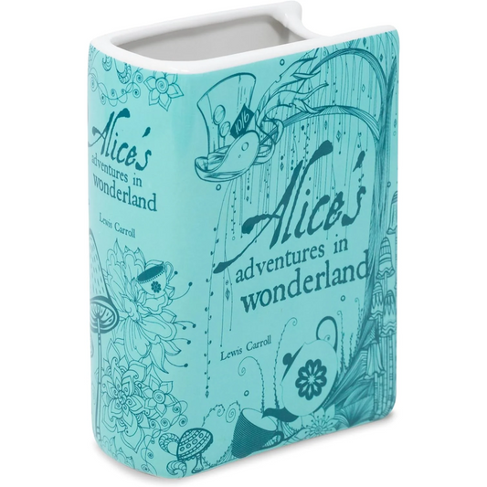 Small Book Vase, Alice's Adventures in Wonderland (Blue)