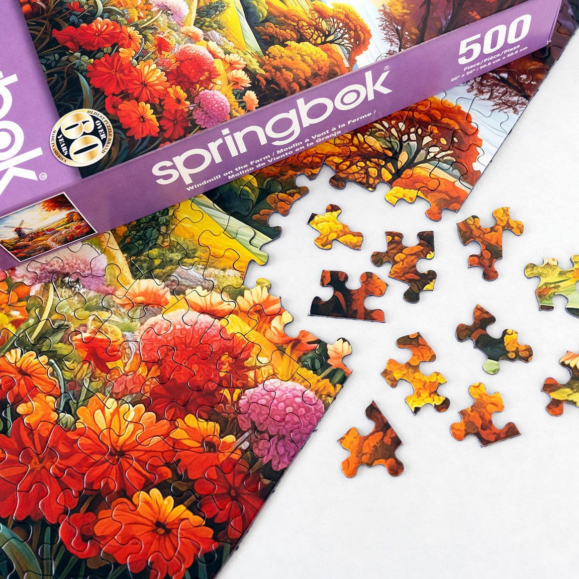 Windmill on the Farm 500 Piece Jigsaw Puzzle Springbok