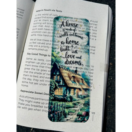 A House Is Made of Walls and Beams A Home Is Built of Love and Dreams Bookmark – Inspirational Home Quote Heartwarming