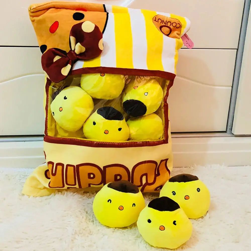 A Large Bag Of Snacks And Pillow Plush Toys A Large Bag Of Snacks And Pillow Plush T