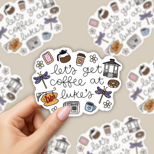 Let's Get Coffee at Luke's - Gilmore Girls Sticker