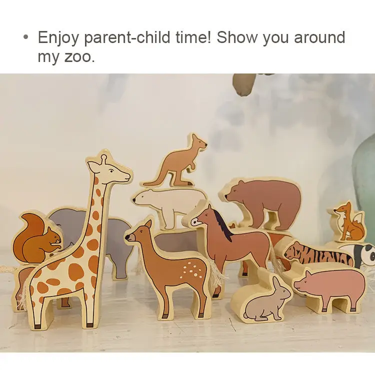 Animal Balance Building Blocks Fun Zoo Learning Toys