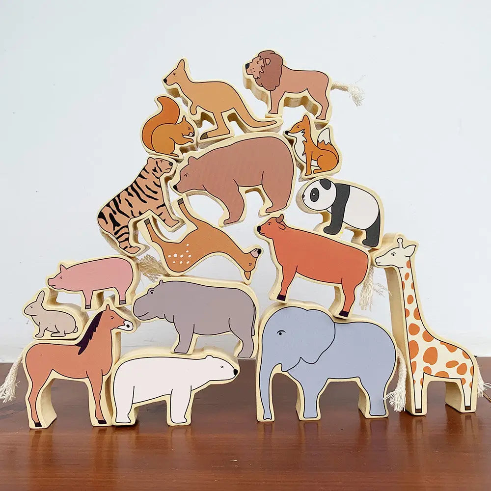 Animal Balance Building Blocks Fun Zoo Learning Toys