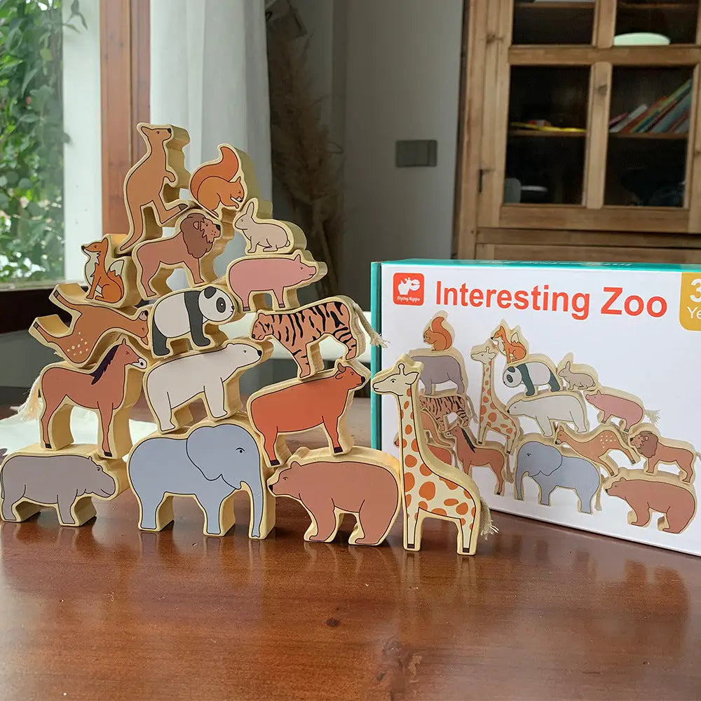Animal Balance Building Blocks Fun Zoo Learning Toys