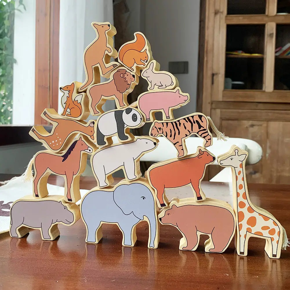 Animal Balance Building Blocks Fun Zoo Learning Toys