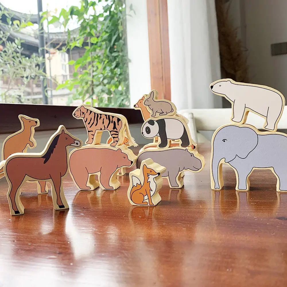 Animal Balance Building Blocks Fun Zoo Learning Toys