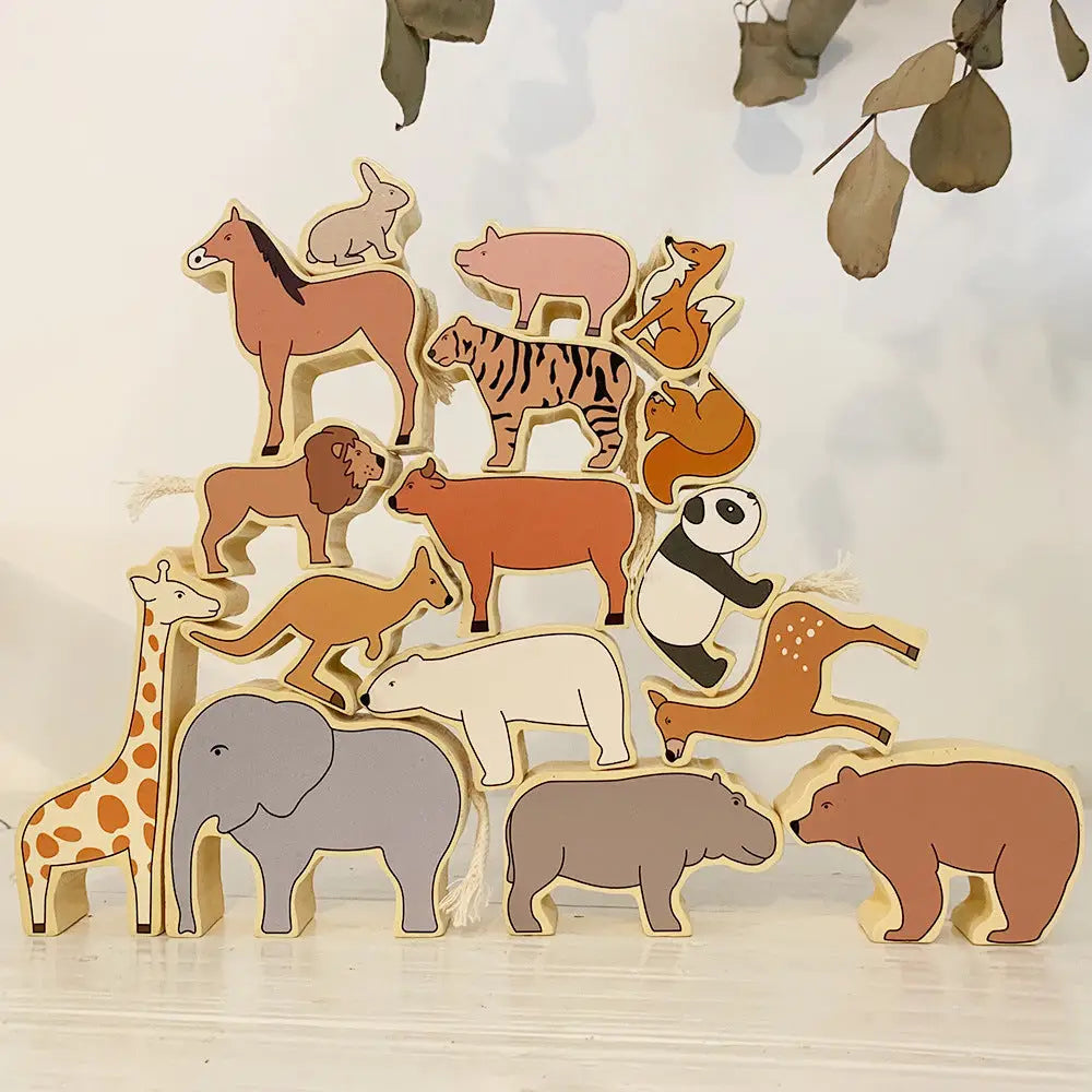 Animal Balance Building Blocks Fun Zoo Learning Toys