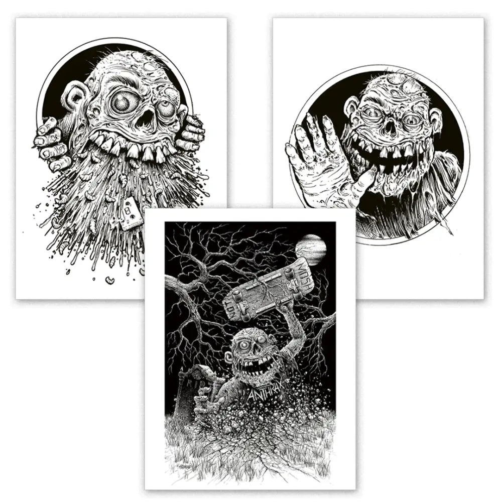Anthrax: Among The Living Sawblade 3 Print Set (Limited to 100) Lithograph