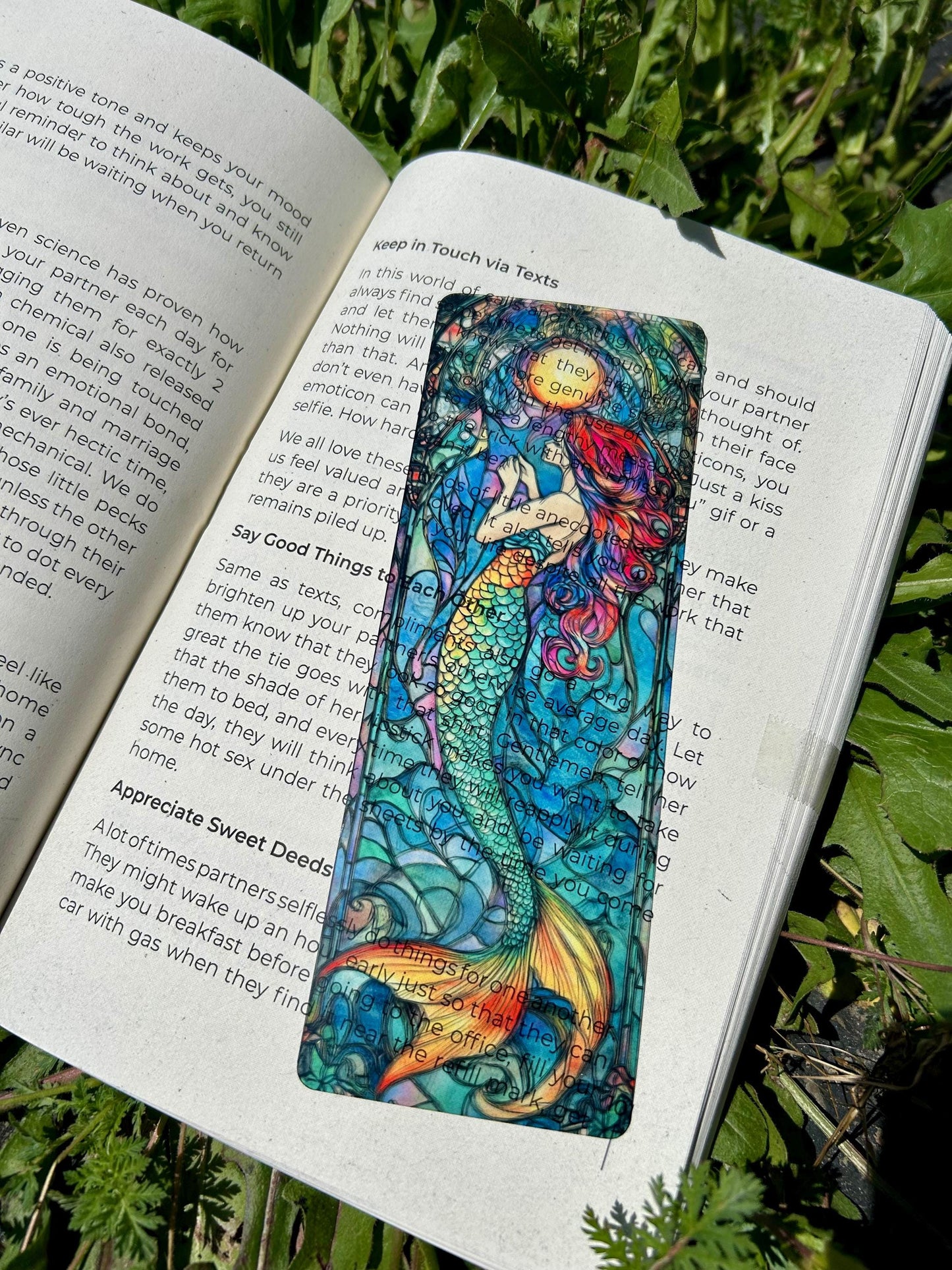 Mermaid Love Bookmark - Enchanting Ocean-Inspired Art, Whimsical Mermaid Gift, Magical Sea Creature Accessory, Unique
