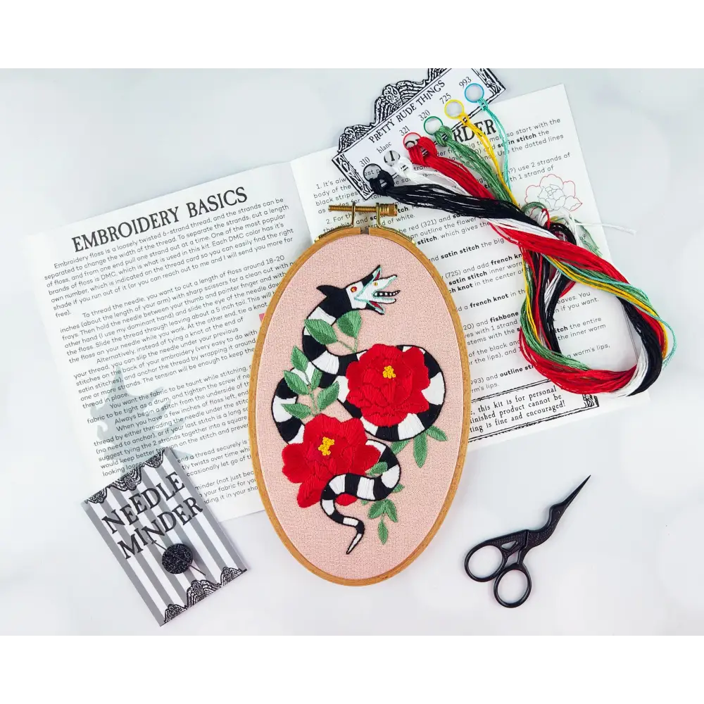 Beetlejuice Sandworm Embroidery Kit Kits