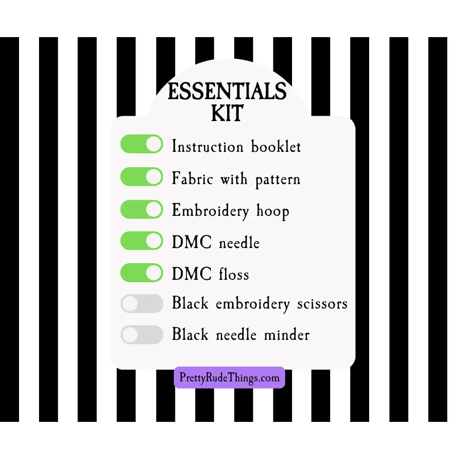 Beetlejuice Sandworm Embroidery Kit Kits