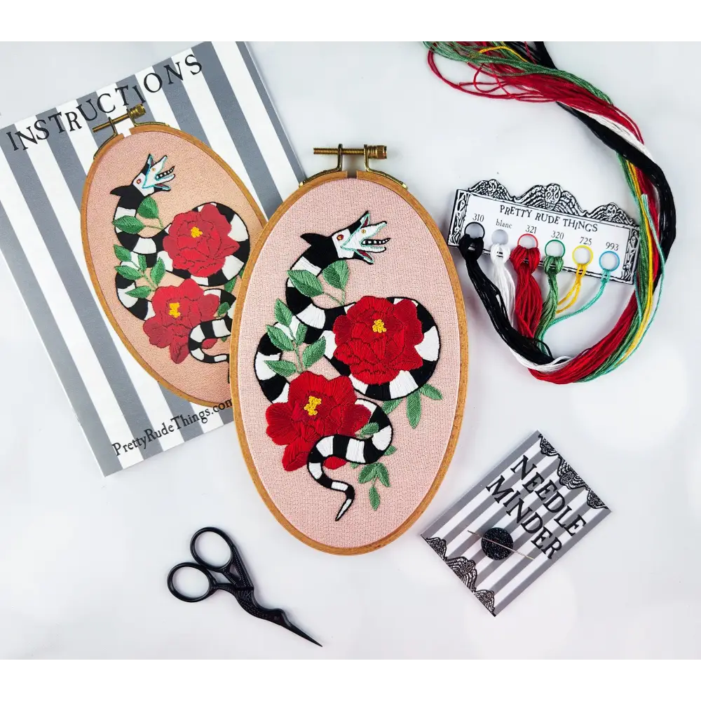 Beetlejuice Sandworm Embroidery Kit Kits