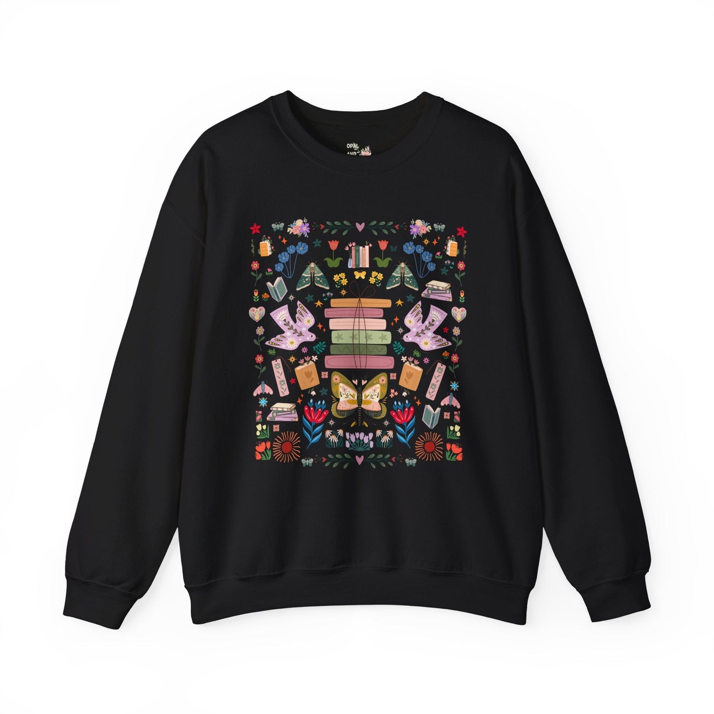 Bookish Folk Art Sweatshirt