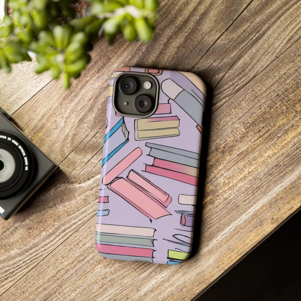 Books Pattern Tough Cases for Most Phone Types - Phone Case