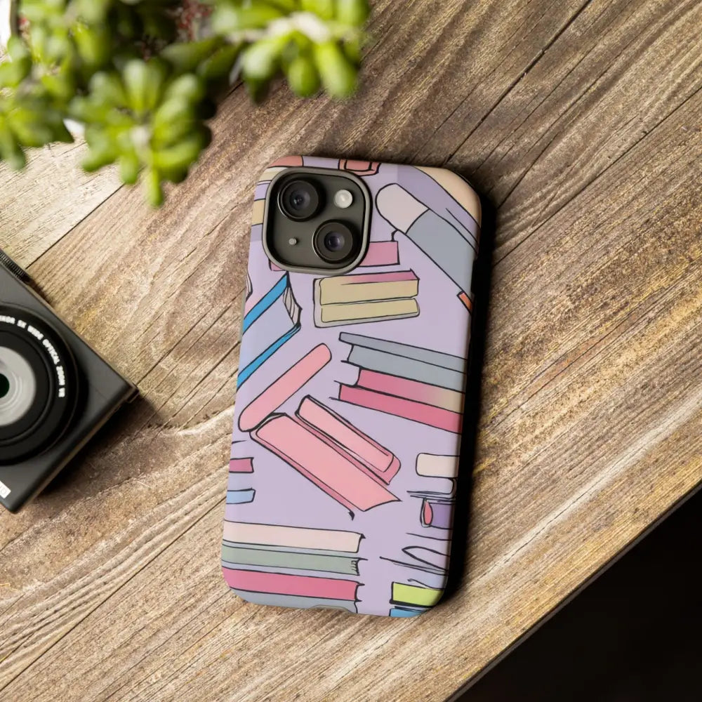 Books Pattern Tough Cases for Most Phone Types - Phone Case