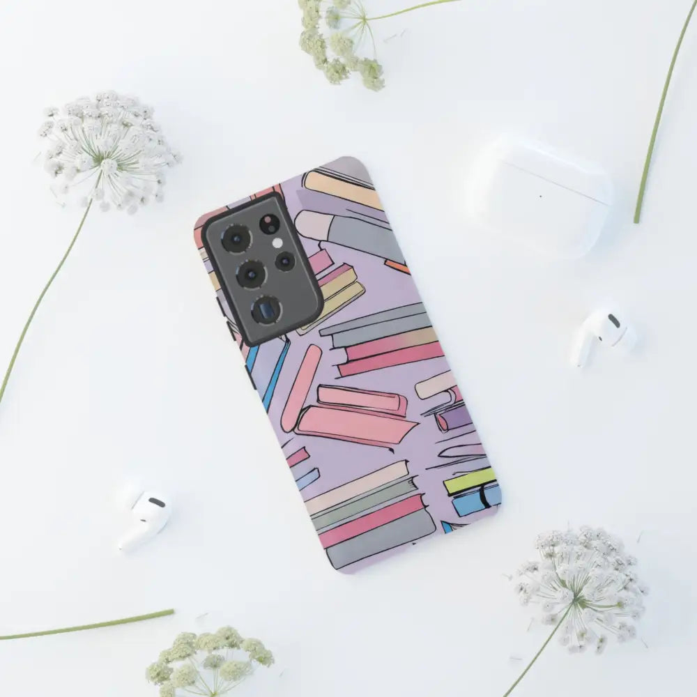 Books Pattern Tough Cases for Most Phone Types - Phone Case