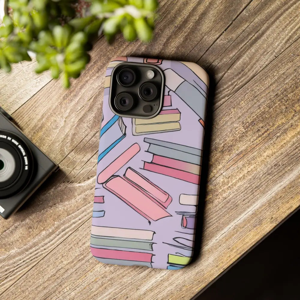 Books Pattern Tough Cases for Most Phone Types - Phone Case