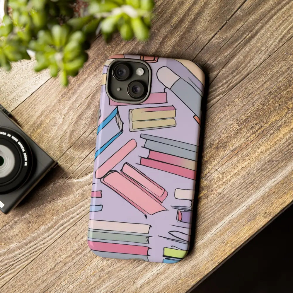 Books Pattern Tough Cases for Most Phone Types - Phone Case