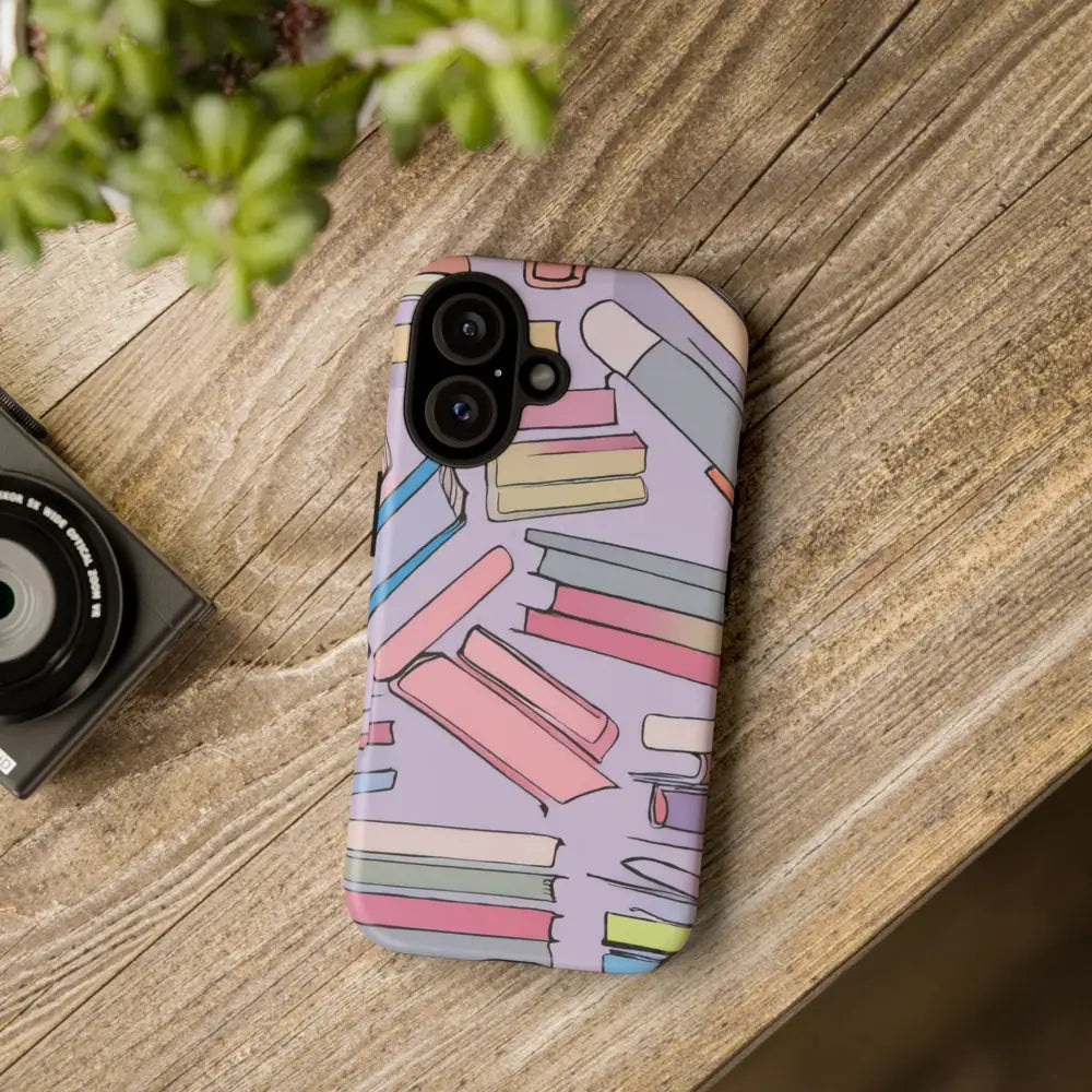 Books Pattern Tough Cases for Most Phone Types - Phone Case