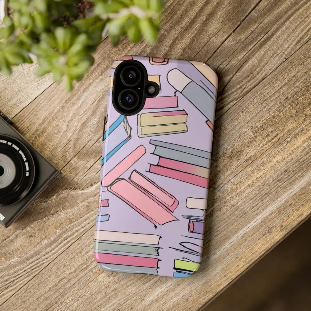 Books Pattern Tough Cases for Most Phone Types - Phone Case