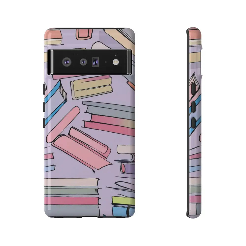 Books Pattern Tough Cases for Most Phone Types - Google Pixel 6 Pro / Glossy - Phone Case