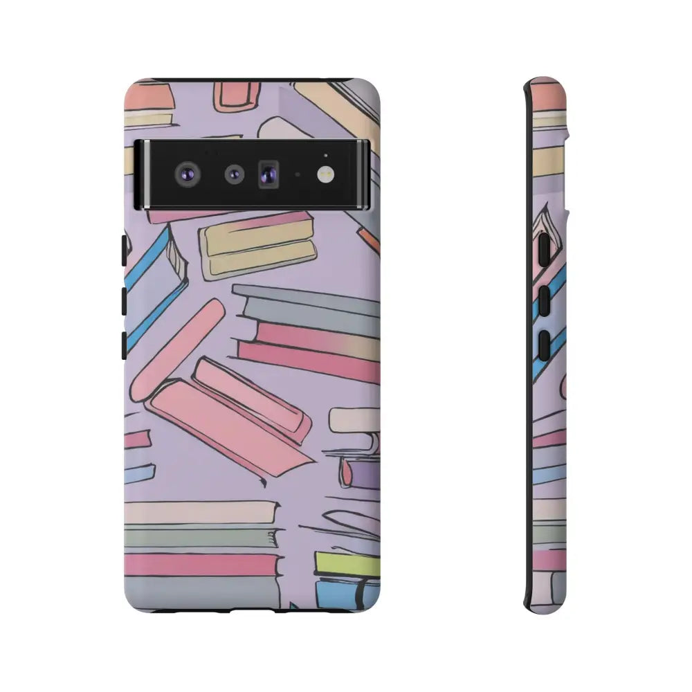 Books Pattern Tough Cases for Most Phone Types - Google Pixel 6 Pro / Matte - Phone Case