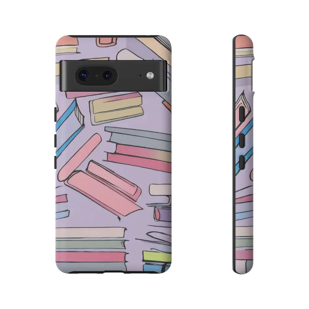 Books Pattern Tough Cases for Most Phone Types - Google Pixel 7 / Matte - Phone Case