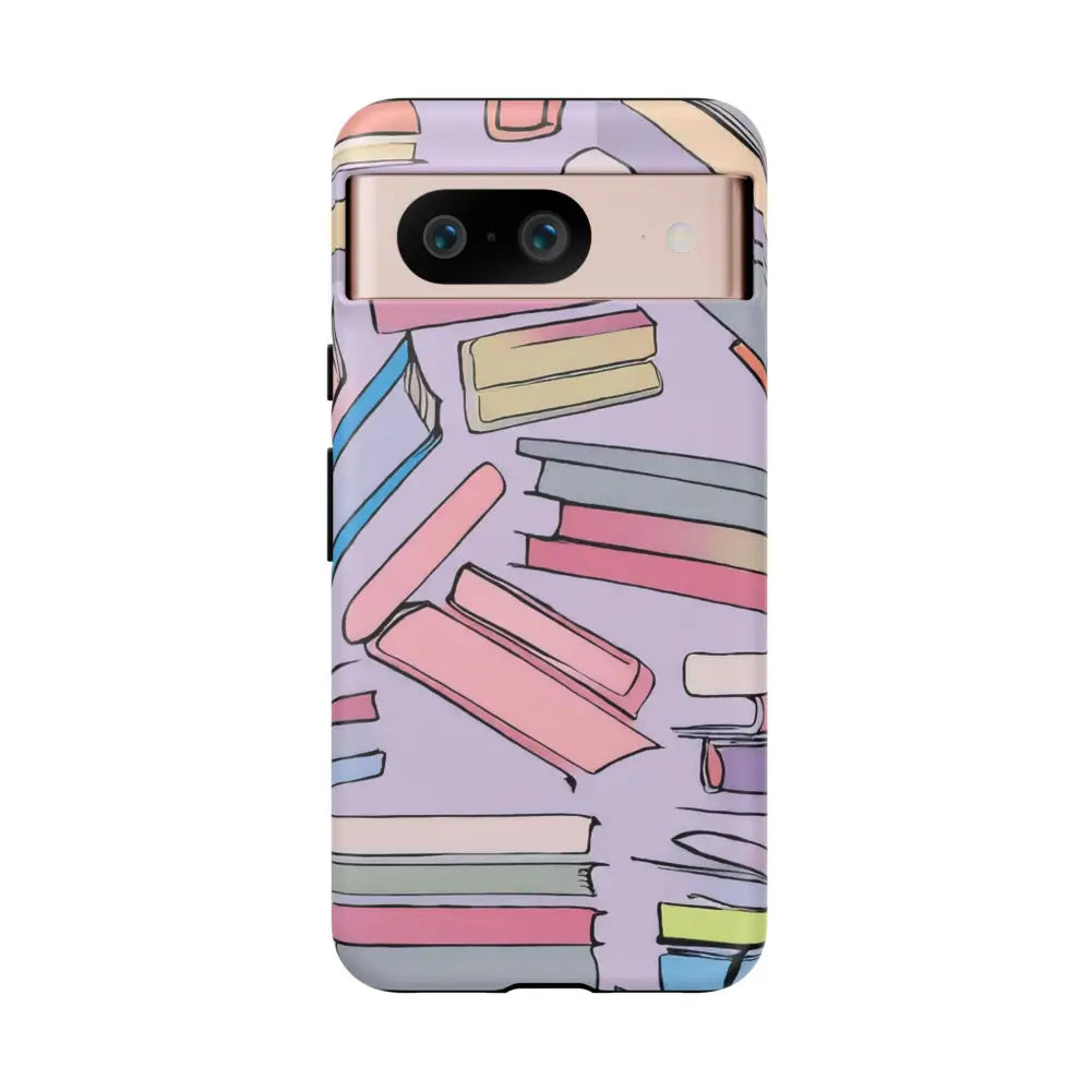 Books Pattern Tough Cases for Most Phone Types - Google Pixel 8 / Matte - Phone Case