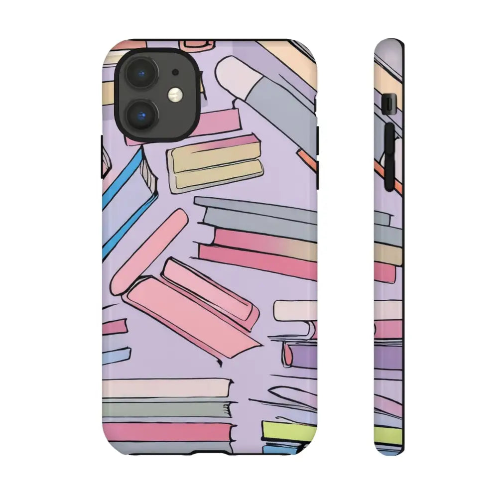 Books Pattern Tough Cases for Most Phone Types - iPhone 11 / Glossy - Phone Case