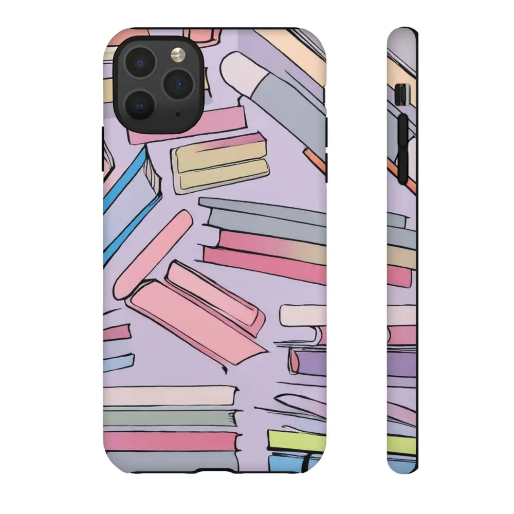 Books Pattern Tough Cases for Most Phone Types - iPhone 11 Pro Max / Matte - Phone Case