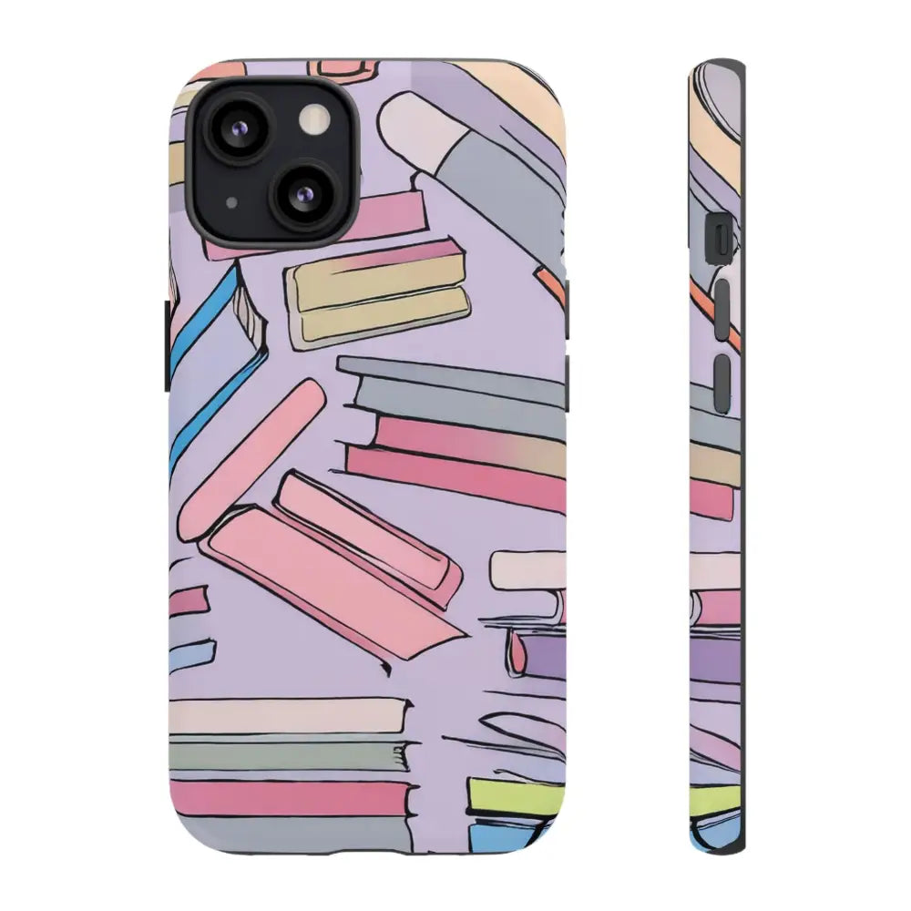Books Pattern Tough Cases for Most Phone Types - iPhone 13 / Matte - Phone Case