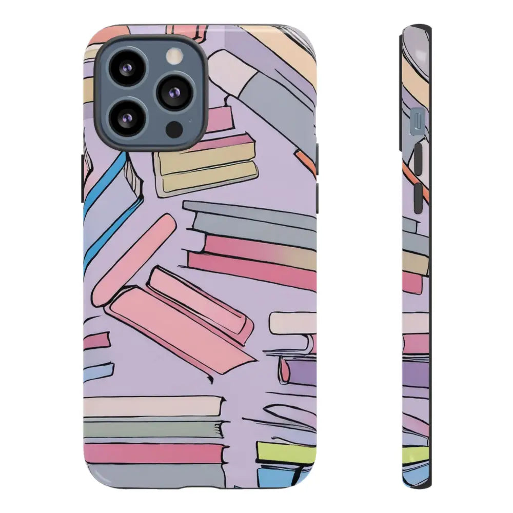 Books Pattern Tough Cases for Most Phone Types - iPhone 13 Pro Max / Glossy - Phone Case