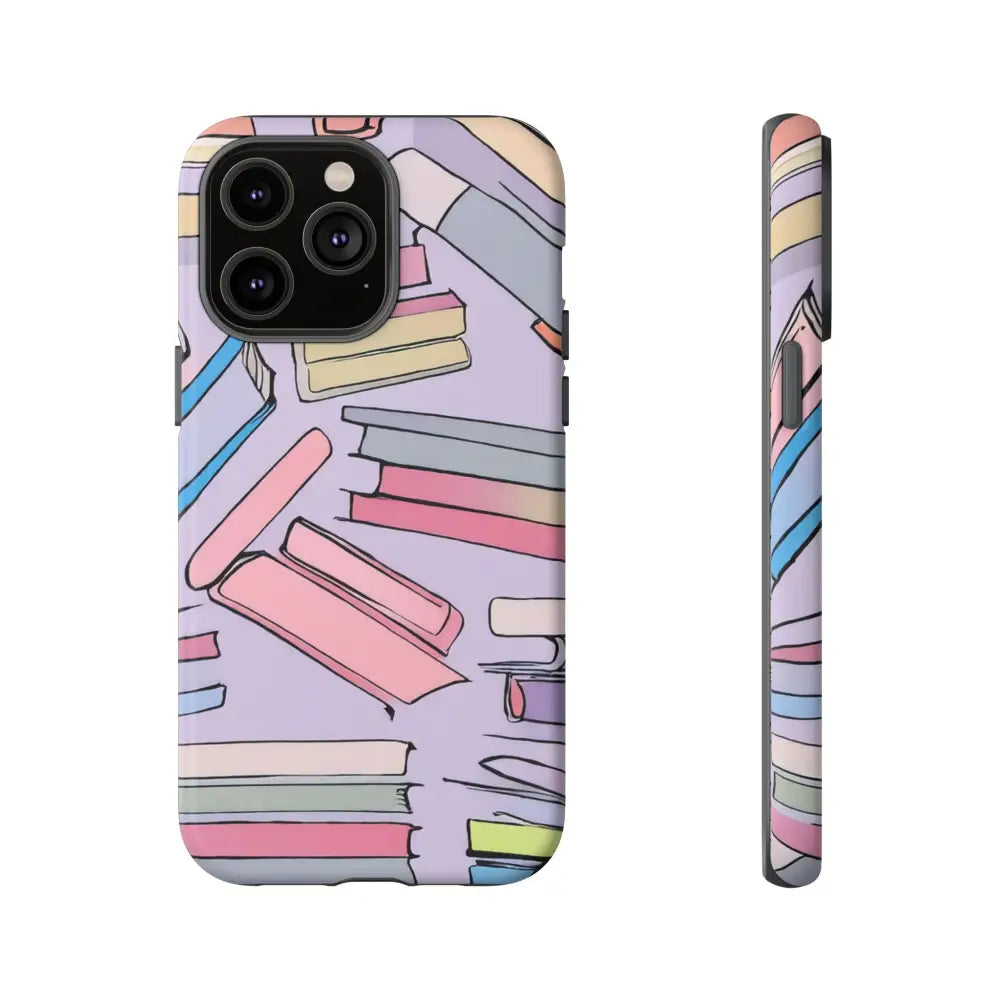Books Pattern Tough Cases for Most Phone Types - iPhone 14 Pro Max / Matte - Phone Case