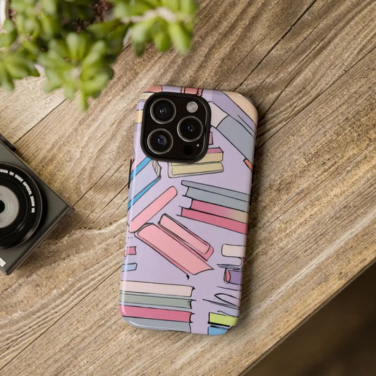 Books Pattern Tough Cases for Most Phone Types - iPhone 16 Pro / Glossy - Phone Case