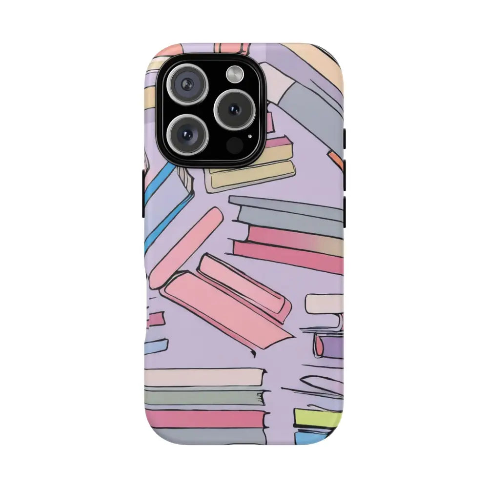 Books Pattern Tough Cases for Most Phone Types - iPhone 16 Pro / Matte - Phone Case