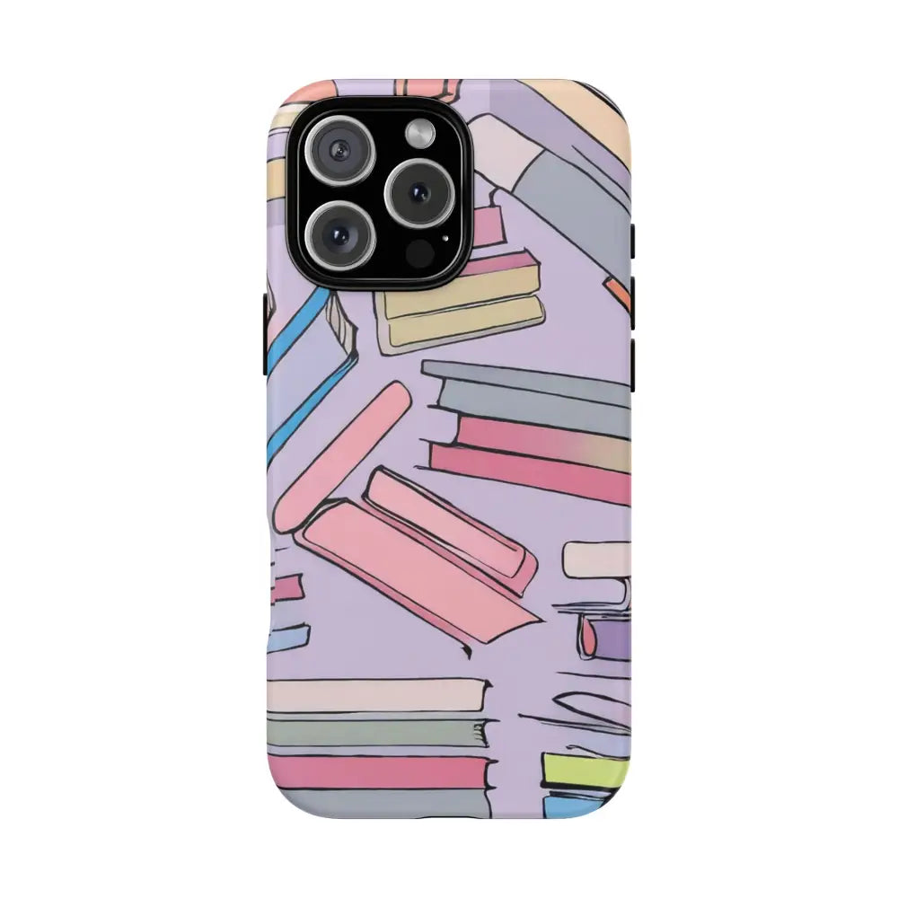 Books Pattern Tough Cases for Most Phone Types - iPhone 16 Pro Max / Matte - Phone Case