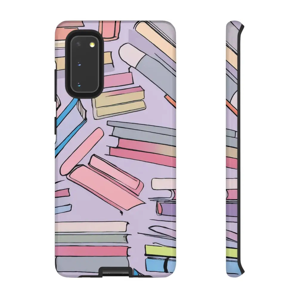 Books Pattern Tough Cases for Most Phone Types - Samsung Galaxy S20 / Glossy - Phone Case