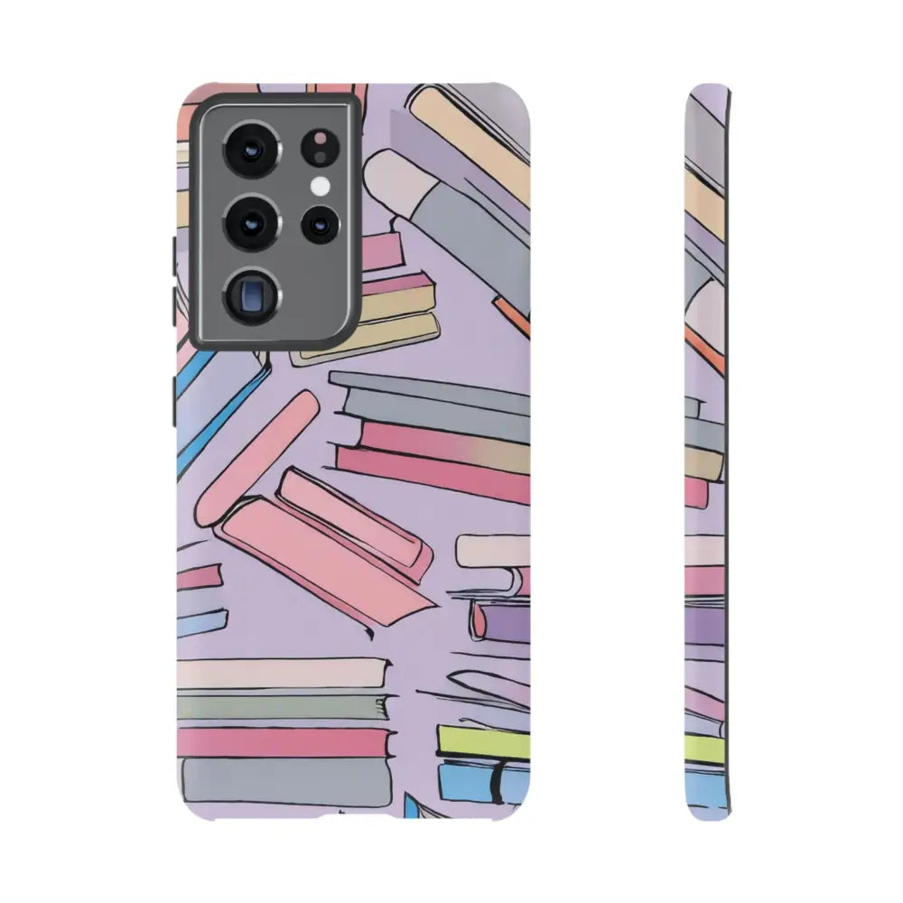 Books Pattern Tough Cases for Most Phone Types - Samsung Galaxy S21 Ultra / Matte - Phone Case