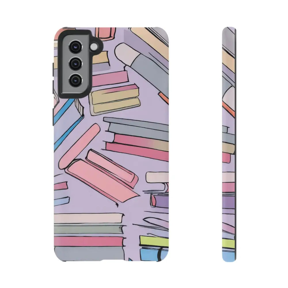 Books Pattern Tough Cases for Most Phone Types - Samsung Galaxy S21 Plus / Matte - Phone Case