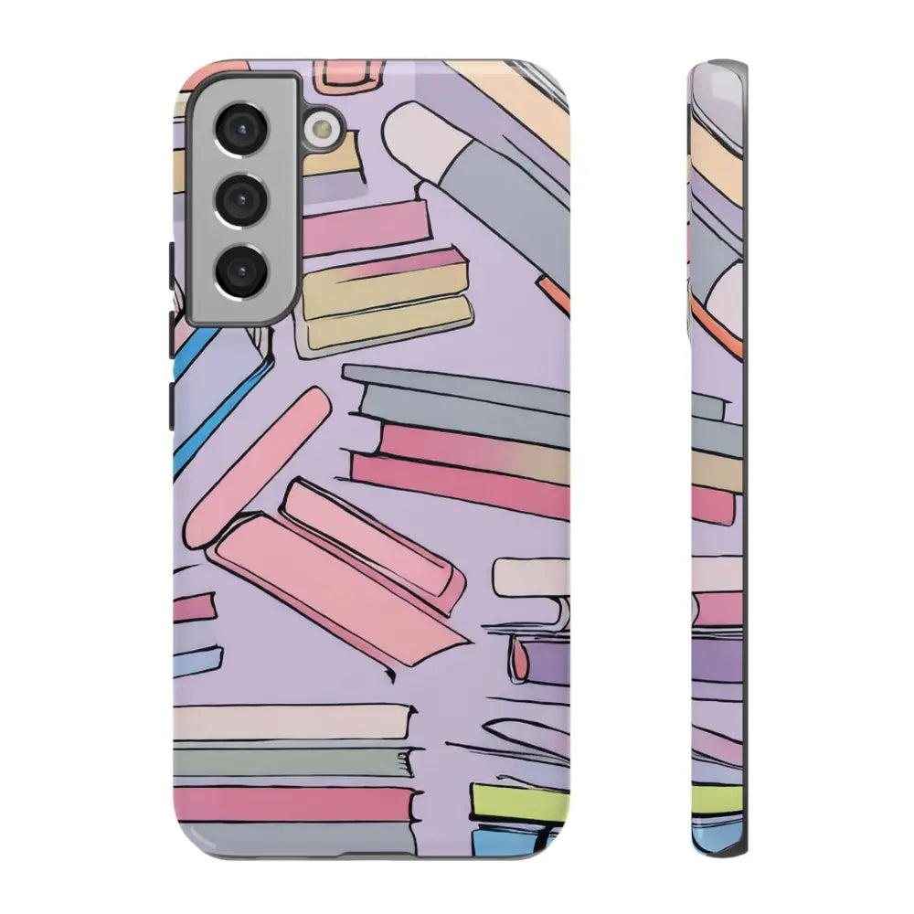 Books Pattern Tough Cases for Most Phone Types - Samsung Galaxy S22 Plus / Glossy - Phone Case