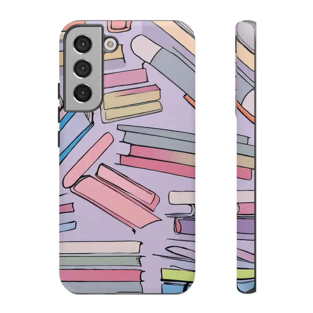 Books Pattern Tough Cases for Most Phone Types - Samsung Galaxy S22 Plus / Matte - Phone Case
