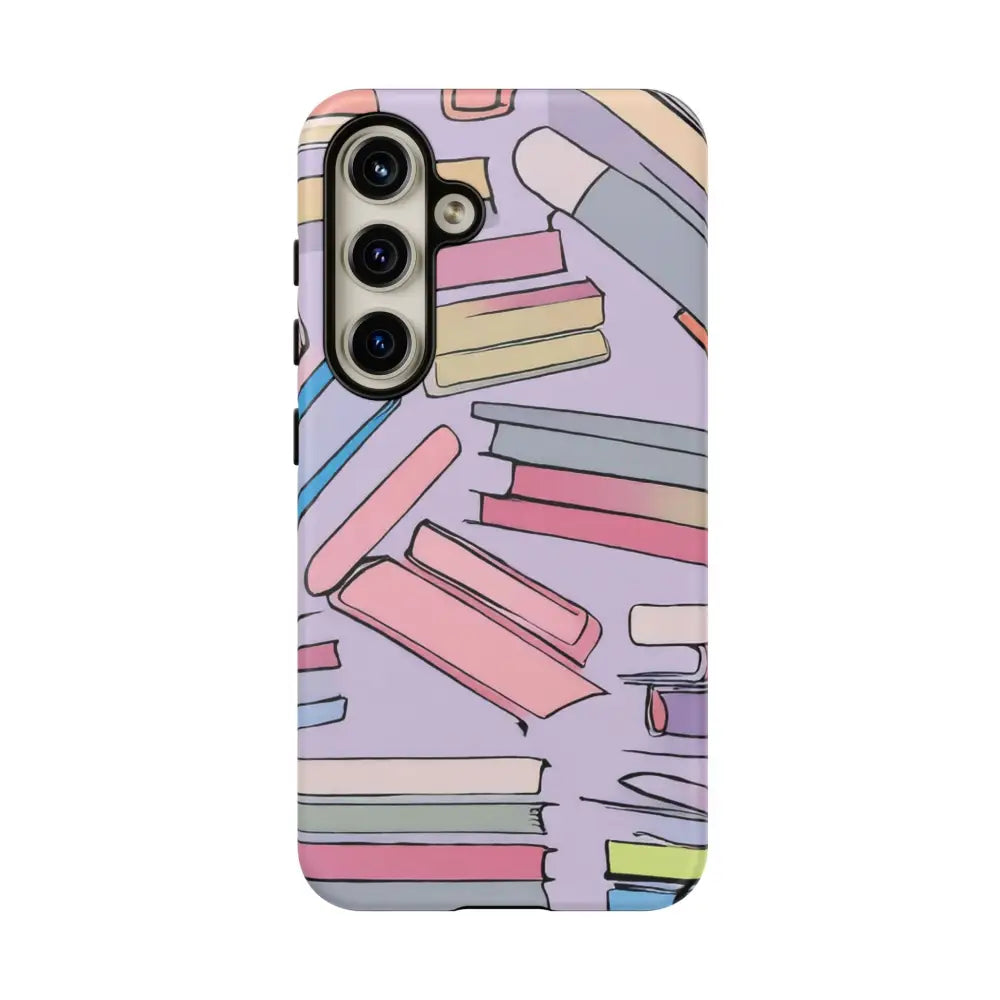 Books Pattern Tough Cases for Most Phone Types - Samsung Galaxy S24 / Matte - Phone Case
