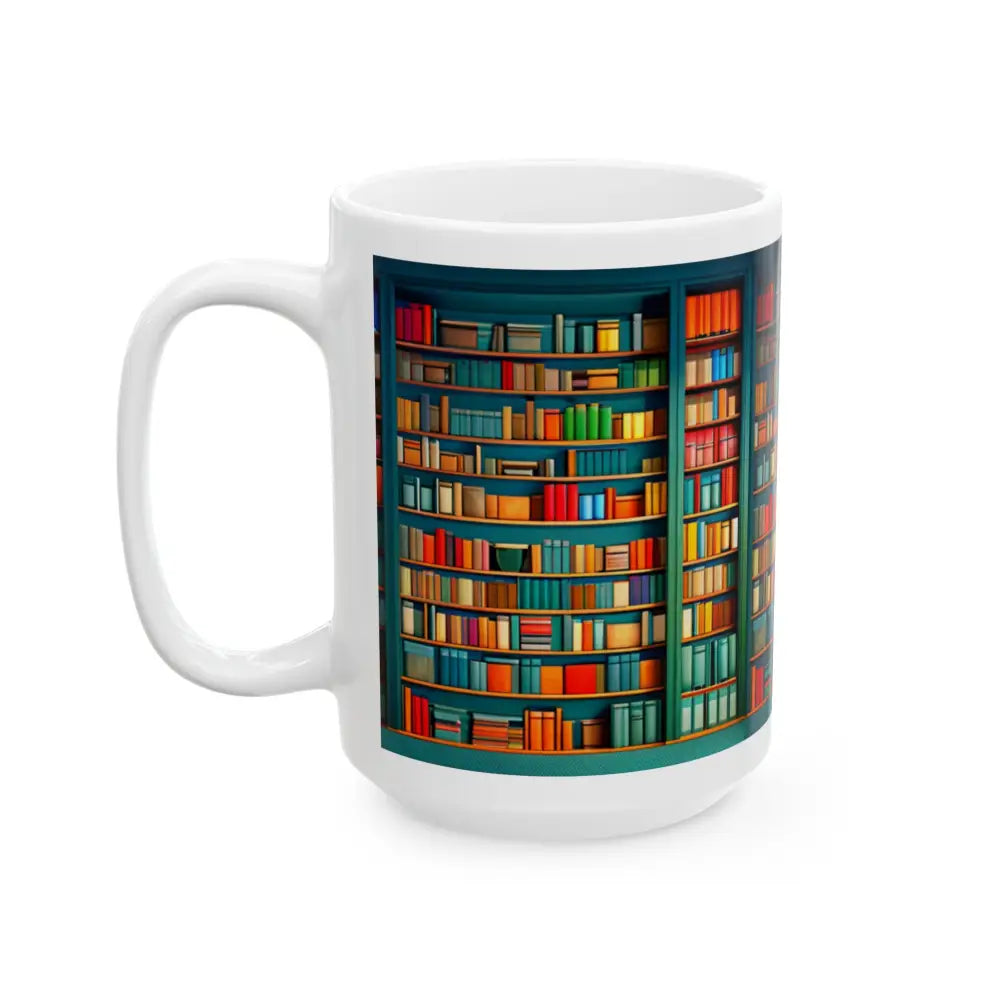 Bookshelf Ceramic Mug (11oz 15oz) - Mug
