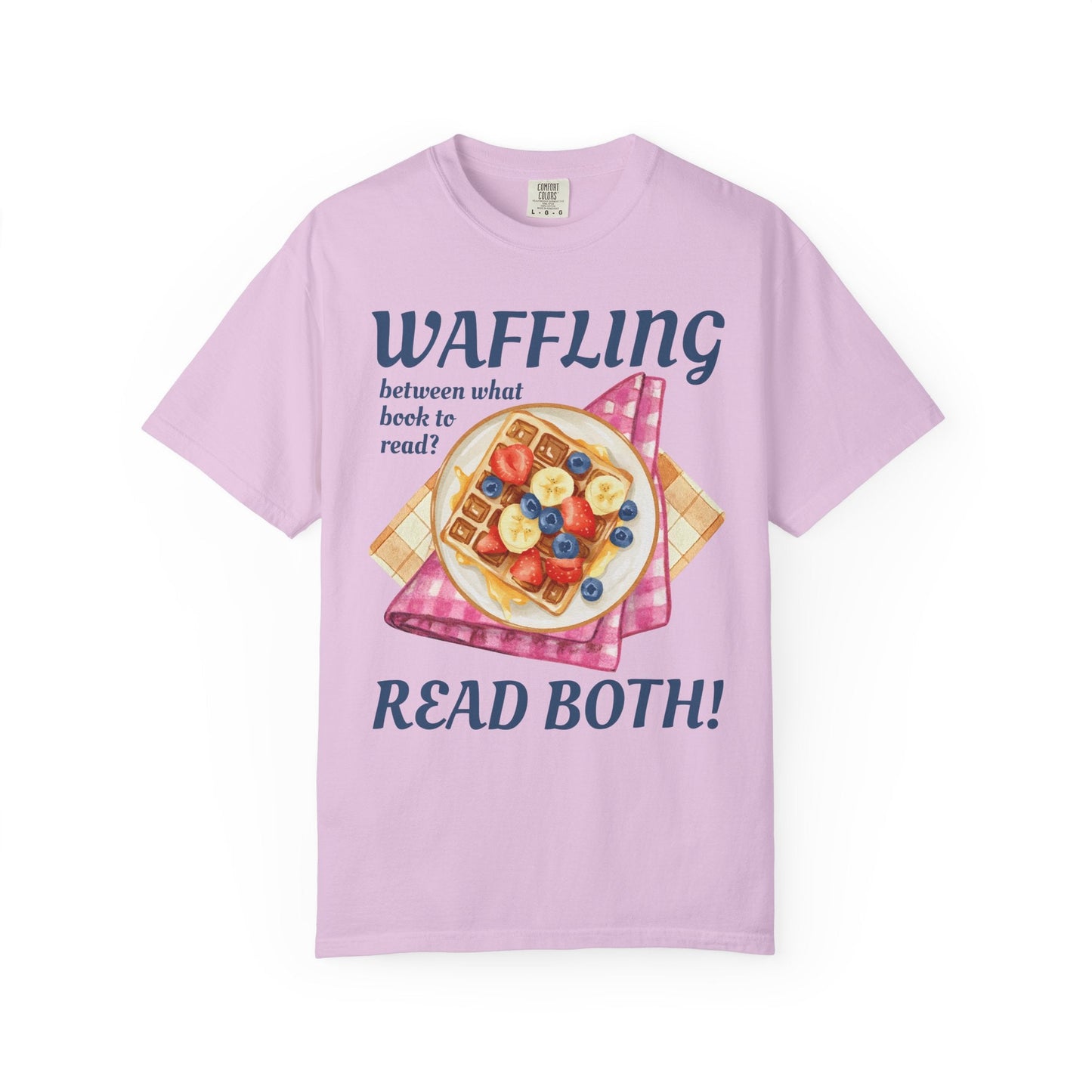 Bookworm Brunch Tee Shirt for Book Lover Who Loves Waffles