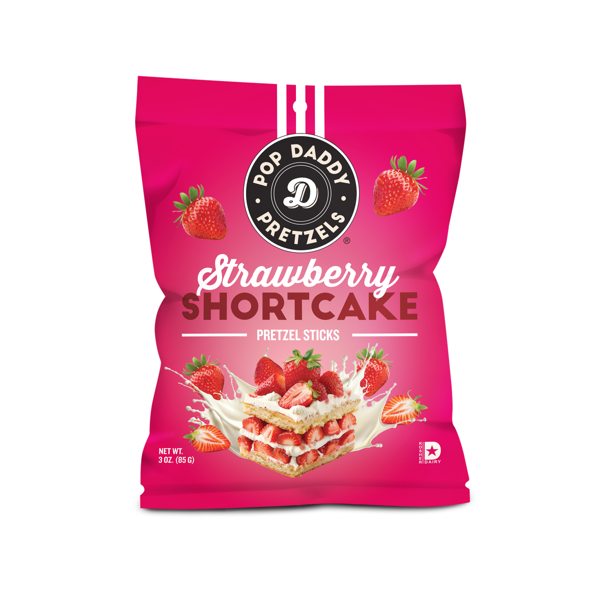 Seasoned Pretzels - 3oz - Strawberry Shortcake